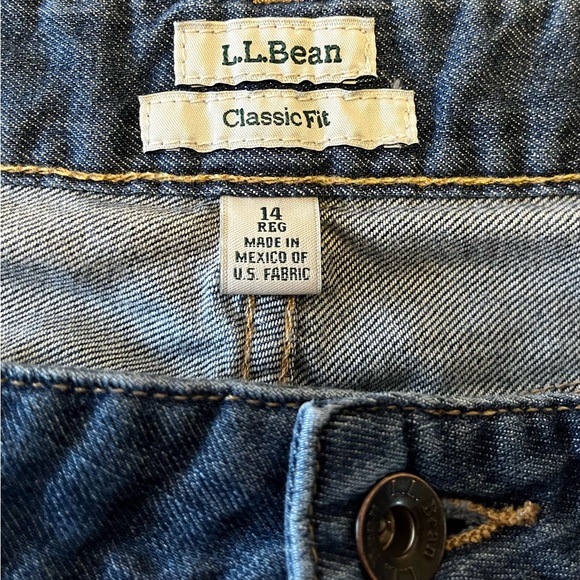 L.L. Bean Classic Fit Summer Lightweight Pima Cotton Blue Jeans - Picture 2 of 10